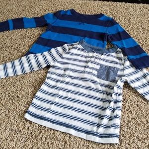 2 - 2t long sleeve striped tees